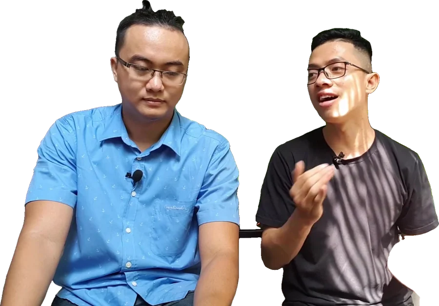 Trò chuyện bên vườn cây xanh